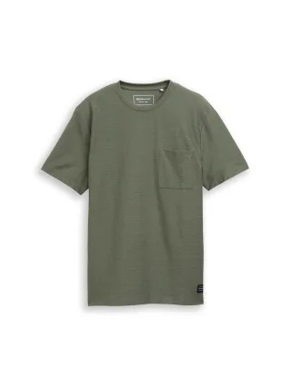 Denim Tom Tailor - T-Shirt mit Brusttasche urban olive green - Gr. - XXL