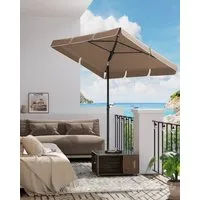 SONGMICS Sonnenschirm, LxB: 200,00x125,00 cm, Balkonschirm, UPF 50+, Aufbewahrungstasche, ohne Ständer