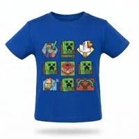 Minecraft Print-Shirt Minecraft Gamer Kinder T-Shirt Kurzarm Shirt 100% Baumwolle (1-tlg) Gr. 116 bis 146