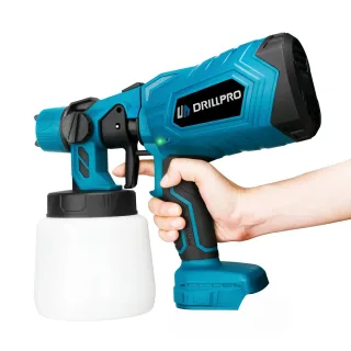 Drillpro 1000ML Cordless Electric Spray Gun Portable Household Paint Sprayer Auto Furniture Steel Coating Airbrush For M
