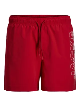 JACK&JONES - JPSTMAUI WAVE LOGO SWIM SHORTS REG SN True Red - Gr. - XL