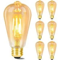 Nettlife LED-Leuchtmittel 6er LED Retro 4W E27 Glühlampe Edison Glühbirne Antike LED Filament, E27, 6 St., Warmweiß, für Nostalgie & Retro Beleuchtung im Haus Café Restaurant