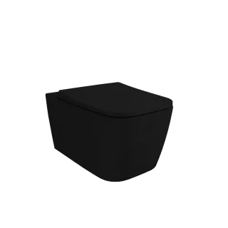 VitrA New Metropole Square QuantumFlush Wand-WC spülrandlos Steingrau Matt,7906B476-0075 7906B476-0075