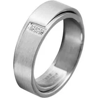Adelia´s Fingerring Damen Ring aus Edelstahl mit Strass Steinchen