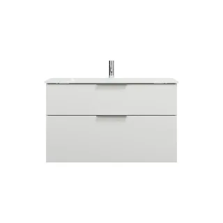 Burgbad Glas Waschtisch-Set Eqio Weiß Matt/Weiß, SEYX102F6014A0070 SEYX102F6014A0070