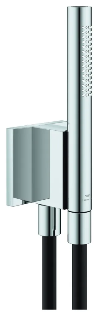 GROHE Handbrause-Set Rainshower Aqua Stick, 105006 2 Stahl 9,5 l/min schwarz/chrom, 105006KI00 105006KI00