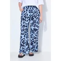Studio Untold Schlupfhose Hose Wide Legs Leo-Print Elastikbund