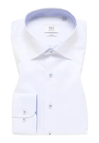 ETERNA - Luxury Shirt Twill Langarm weiß - Gr. - 38
