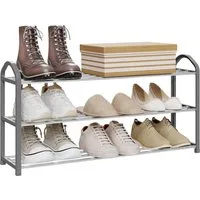 Woltu Schuhregal, 1-tlg., 3 Schicht für 12 Paare Schuhe, XXL Ständer Regale