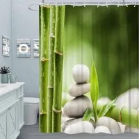 M&W DAS DESIGN Duschvorhang Shower curtains Anti schimmel Waschbar Duschvorhang grün ​​180x200
