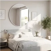 OTTO home Spiegel Wandspiegel Addrik, wahlweise in 2 Größen 60x60cm oder 80x80cm (Rahmen aus Metall, Aluminium), runde Form, in verschiedenen Farben