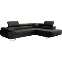 Luxusbetten24 Schlafsofa Designer Sofa Aston Kunstleder, mit Stauraum und Schlaffunktion