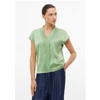 s.Oliver Kurzarmshirt T-Shirt T-Shirt aus Viskosemix mit Faltendetail