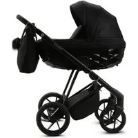 Knirpsenland Kombi-Kinderwagen Milano 2in1 Luxus 3D Wanne, Sportsitz, Wickeltasche, viel Zubehör, (Spar-Set), hohe Sicherheit durch One-Klick System der Kinderwagenaufsätze