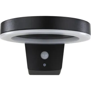 REV LED Solar Wandleuchte Round Metall schw.Bew.Melder2023001100