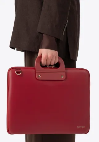 Wittchen Damen-Laptoptasche (15 Zoll), Rot, Burgunderrot, Kunstleder