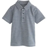 Next Poloshirt Kurzärmeliges Polohemd mit Streifen (1-tlg)