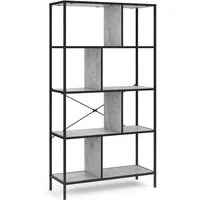 Vicco Raumteilerregal Fyrk, Beton/Schwarz, 80 x 146 cm, 1-tlg.