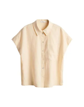 Opus - Kurzarm-Bluse - Felisa gelb - Gr. - 40