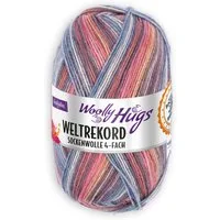 Woolly Hugs Woolly Hugs WELTREKORD Sockenwolle 4-fach 100 g Häkelwolle, 420 m (Offizielles Woolly Hugs Weltrekord-Sockengarn), 100 g