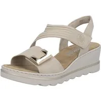 Rieker Keilsandalette Klettschuh, Sommerschuh, Urlaubsschuh mit asymmetrischen Riemchen