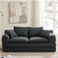 Vipbear Sofa Modulares 2-Sitzer Sofa aus Cordstoff, Schlafsofa mit Memory-Schaum, 1 Teile, Maße 200×180×56 cm, 4-in-1 Funktionssofa