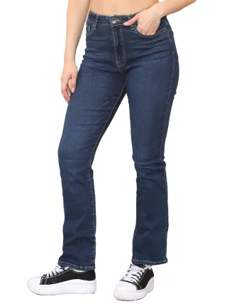Enzo | Womens Bootcut Jeans - Blau