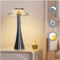 Nettlife LED Nachttischlampe Dimmbar Modern USB mit 3 Helligkeitsstufen Tischleuchte Tischlampe, Dimmbar, LED fest integriert, Naturweiß, Kaltweiß, Warmweiß, für Schlafzimmer, Büro, Wohnzimmer, Arbeitszimmer