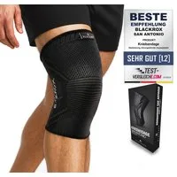 BLACKROX Kniebandage [Vergleichssieger 2025] SAN-ANTONIO V4, Gr.S-XL, elastische Sport