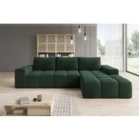 PROMETO Möbel Ecksofa Cento Couch L-Form,Sofa Links/Rechts Teddy-Bouclé, Web oder Cord-Stoff
