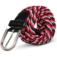 hemmy Fashion Stretchgürtel geflochten aus Stoff (1-St) 16 verschiedene Farben/Designs, 3 Größen, ohne Löcher, stufenlos