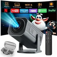 XGODY 2026 Neu Tragbarer Projektor Gimbal 3Pro 4K Android 14 Wifi6 BT 5.4 Mini-Beamer (260 lm, 1500:1, 3840 x 2160 px, Android 14 OS mit App-Store, Youtube, Netflix, Prime Video etc)