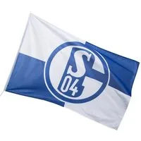 FC Schalke 04 Fahne FC Schalke 04 Hissfahne Karo 100x150cm / 150x250cm, Mit großem Vereins-Logo