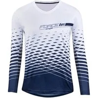 FORCE Radtrikot Jersey F MTB ANGLE weites Shirt blau-weiß %%%