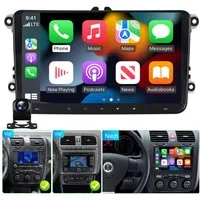 A-Sure Android 15 Carplay GPS Navi Für VW Golf 5 6 Passat Touran Caddy Jetta Autoradio (Digitalradio (DAB), RDS, FM, AM, 1280*720 Screen/4-Core CPU/2+64G/9 Zoll)