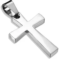 BUNGSA Anhänger Set Anhänger Kreuz Silber aus Edelstahl Unisex (1-tlg), Pendant Halsketten