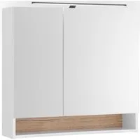 BASIC by Balculina Spiegelschrank Denver Spiegelschrank, Badezimmerschrank BxHxT 80x75x22 (1-St) Breite 80 cm, Tür L/R montierbar, Softclose