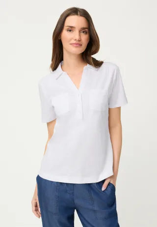 Olsen - Polo Shirt Short Sleeves white - Gr. - 42