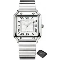 Toomoke Quarzuhr Quarzuhr Herren – Edelstahl Armbanduhr mit Chronograf-Funktion, (römischen Ziffern & Geschenkbox – inkl., Armbandkürzer und Etui)