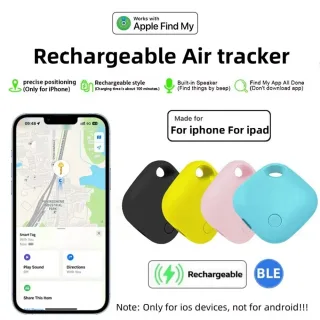 Rechargeable GPS Air Tracker Smart Tag Precise Positioning Works with Apple Find My APP Type-C Charging Locator Key Find