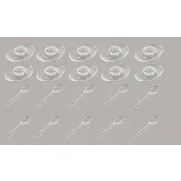 Ruco Eierbecher, (Set, 10 Becher und 10 Löffel-tlg), Kunststoff
