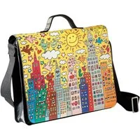 Goebel Umhängetasche Umhängetasche Pop Art James Rizzi (Stück, 1-tlg., 1 Tasche), Laptoptasche Schultertasche Designertasche