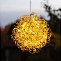 MARELIDA LED Kugelleuchte LED 3D Drahtkugel SPHERE Leuchtkugel Ball 30cm 50LED Draht für Außen, LED Classic, warmweiß (2100K bis 3000K)