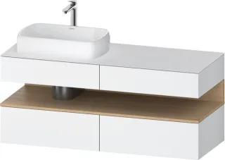 Duravit Qatego Konsolenwaschtischunterbau wandhängend Weiß Matt 1400x550x600 mm - QA4765030180010 QA4765030180010