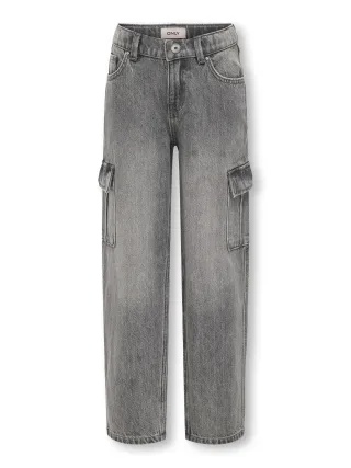 KIDS ONLY - KOGHARMONY WIDE CRGO CARROT AZG414 NOOS dark grey denim - Gr. - 164