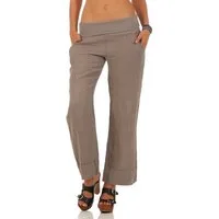 malito more than fashion Leinenhose malito Damen Hose aus Leinen, Stoffhose in Unifarben, Freizeithose Casual Leinen Hose