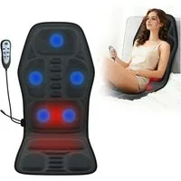 BBWL Massagematte 5 Zonen Vibration Wärmefunktion Plüsch 9 Modi, Intensität einstellbar Rücken Nacken Sitzauflage