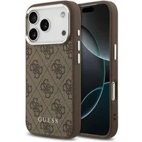 Guess Handyhülle GUESS Case für iPhone 17 Pro Classic 4G Magsafe Handyhülle Cover Braun