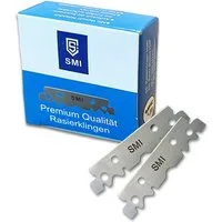 SMI Rasierklingen 100 Rasierklingen für Herren auswechselbar klingen Rasiermesser, 100-tlg., halbe Klinge