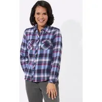 Witt Klassische Bluse Flanell-Bluse Langarm
